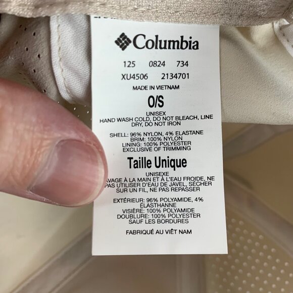 Columbia Sportswear Unisex Cream Relaxed Fit Strapback Adjustable Hat New - Picture 5 of 5